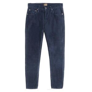 Tela Genova Five Pocket Corduroy Jeans, Navy Blue- Men’s 36x32